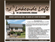 Tablet Screenshot of guntersvillelakesideloft.com